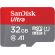 32GB microSDHC SanDisk Ultra + SD адаптер, червен/сив на супер цени