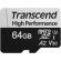 64GB microSDXC Transcend + SD Adapter, сив/черен изображение 2